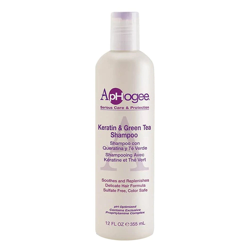 Aphogee Keratin & Green Tea Shampoo 12oz - Sfbeautybar