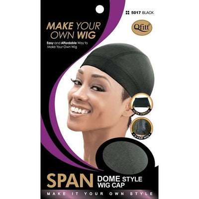 Qfitt Span Dome Style Wig Cap 5017 Black - Sfbeautybar