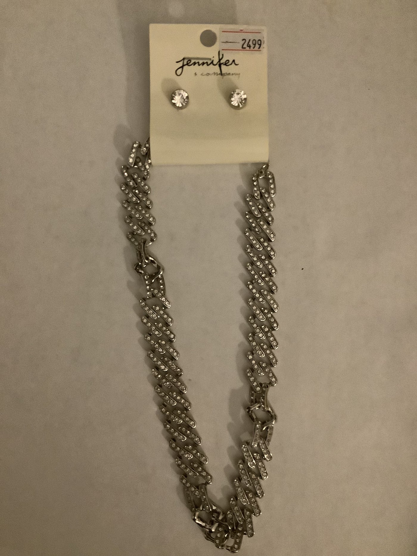 Silver Chain with Earrings