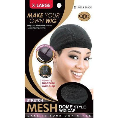 Qfitt X-Large Mesh Black Dome Style Wig Cap - Sfbeautybar